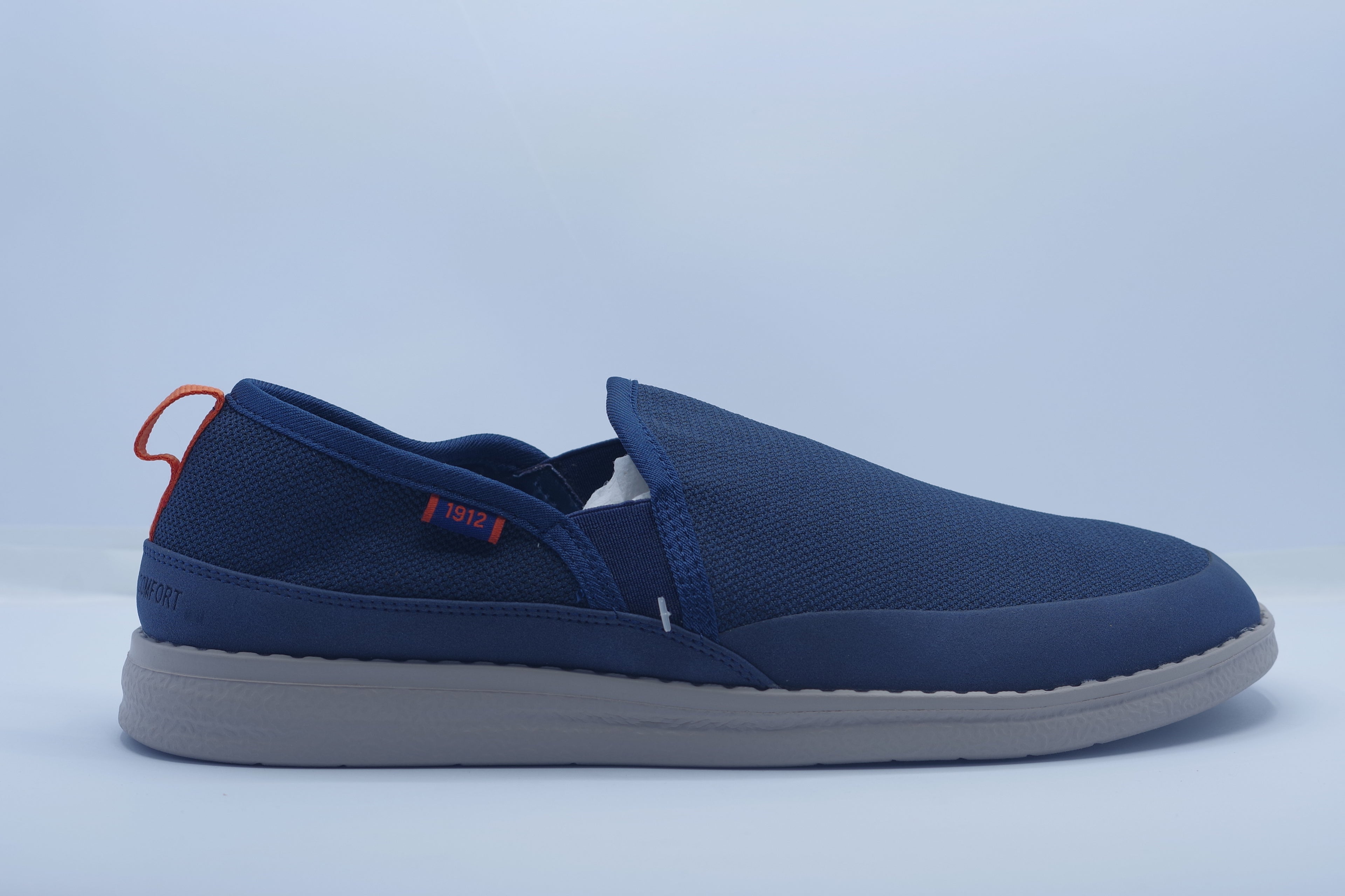 Nunn Bush Brewski Knit Plain Toe Slip-On Lightweight Men’s Shoes – Navy