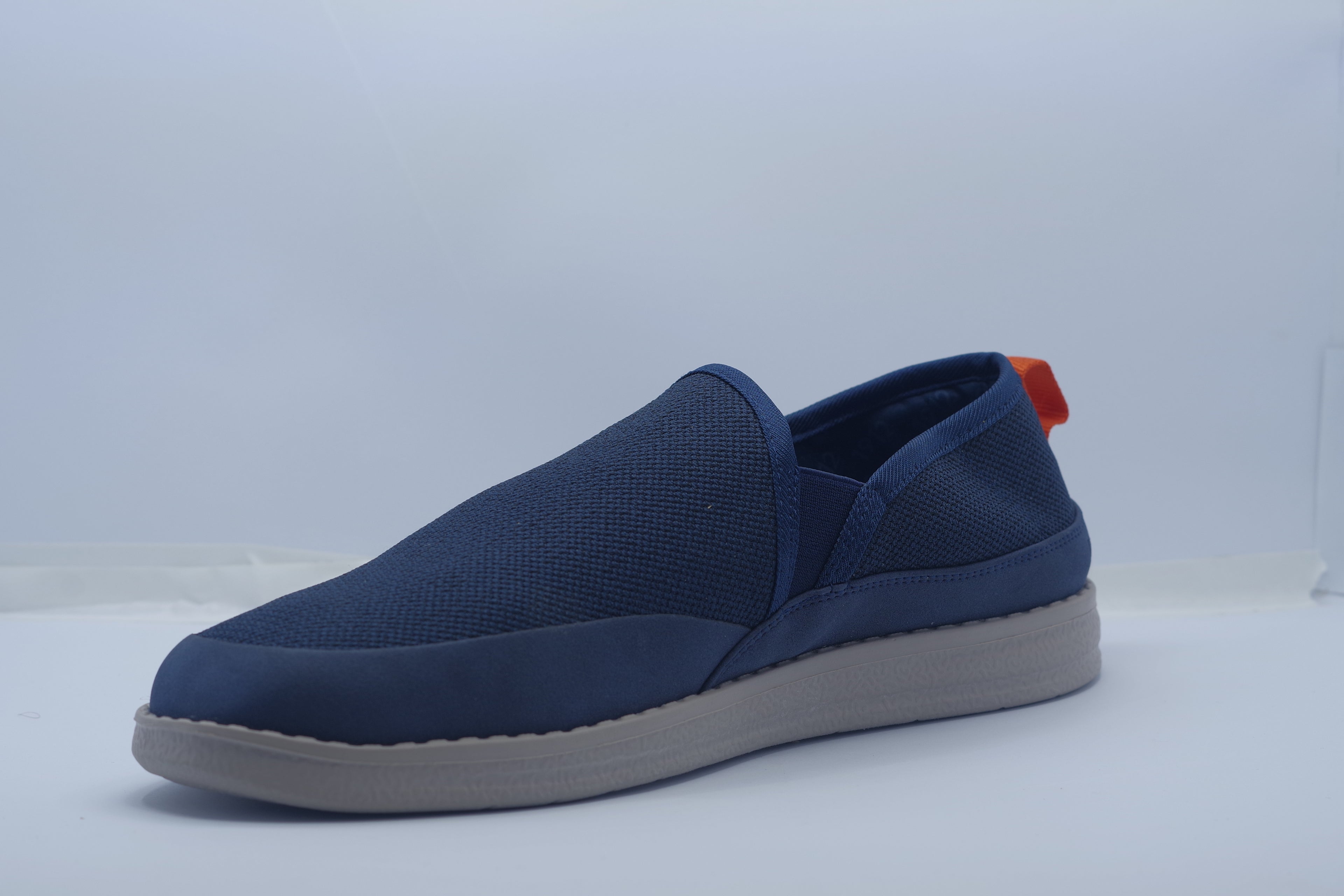 Nunn Bush Brewski Knit Plain Toe Slip-On Lightweight Men’s Shoes – Navy