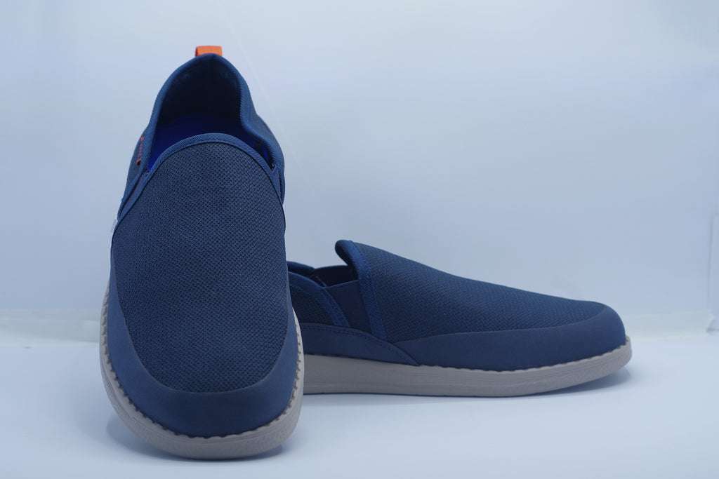 Nunn Bush Brewski Knit Plain Toe Slip-On Lightweight Men’s Shoes – Navy