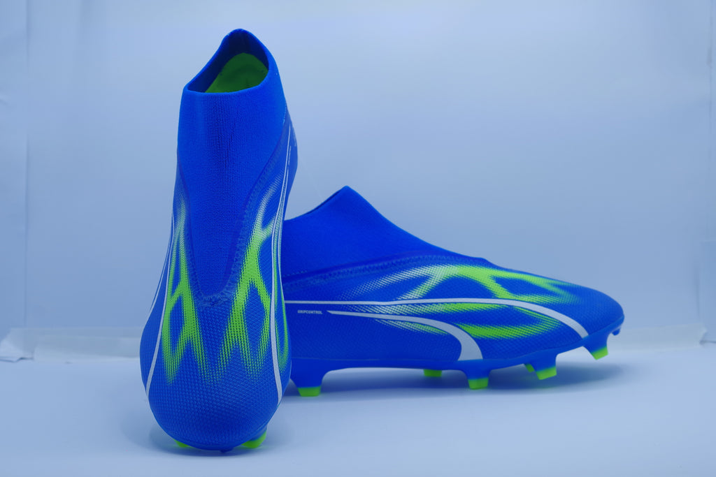 PUMA Ultra Match+ Laceless FG/AG – Ultra Blue/White/Green